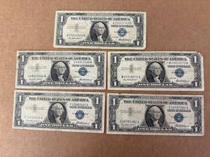 5 1957 Silver Certificated