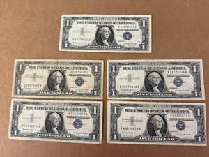 5 - 1957B Silver Certificates