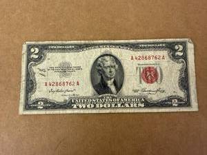 1953B Red Seal $2 Bill