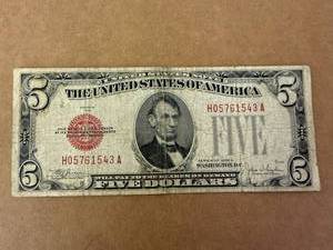 1928E $5 Red Seal