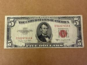 1953B $5 Red Seal