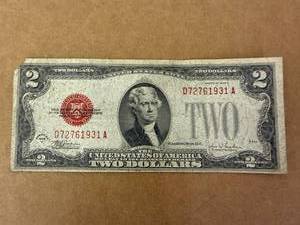 1928F Red Seal $2 Bill