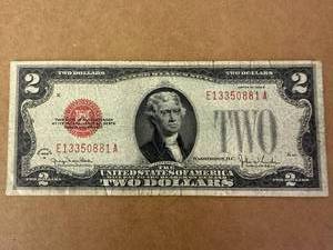 1928G Red Seal $2 Bill