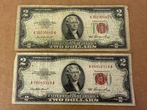 2 - 1953R Red Seal $2 Bill