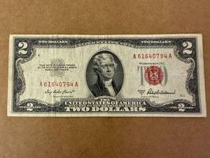 1953A Red Seal $2 Bill