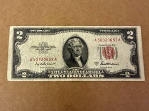 1953A Red Seal $2 Bill