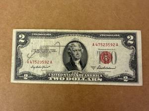 1953A Red Seal $2 Bill