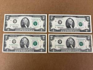 4 - 1995 F6 $2 Bills