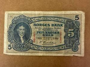 Norway 5 Kroner 1934