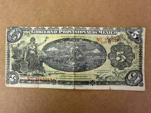 1914 Mexico 5 Pesos Note