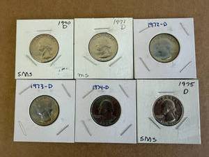 6 - 1970s Washington Quarters From Mint Sets