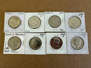 8 - Kennedy Half Dollars from Proof Sets