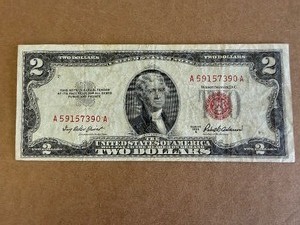 1953 A Red Seal $2 Bill