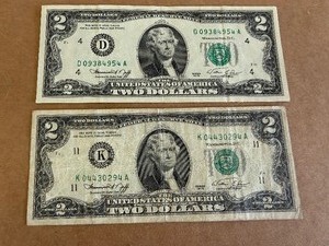 1976 D4 & K11 $2 Bills