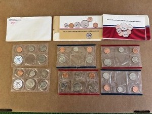 1986, 1987 & 1988 US Mint Uncirculated Coin Sets - Missing Half Dollars
