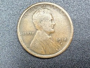 1914 S Lincoln Wheat Cent - Fine&nbsp
