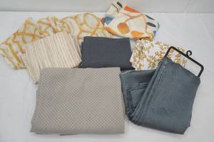 4 Sets of Matching Curtains & 3 Single Panel