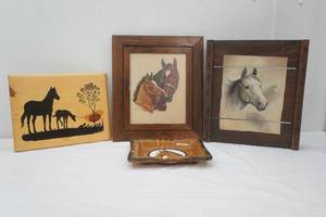 Vintage Collectible Horse Decor, Wall Hangs, Ceramic ashtray