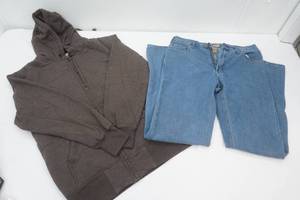 Mens Jeans 32x34 & Zip Up Sweatshirt size S
