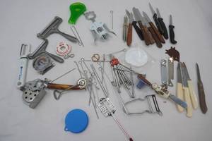 Kitchen Knives and Other Utensils Thermometers, peeler, wine opener, cheese slicer and more