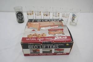 Solid Wood Bed Risers Vintage Glasses