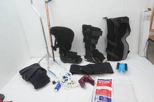 Cains Medical Boots Ice Packs Knee Braces.