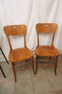 Antique Wooden Farmhouse Kitchen Chairs (pair of 2)