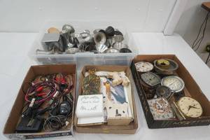 Vintage Ice Cream Stainless Steel, Vintage Wooden Toy Soldiers, Vintage Clocks and parts