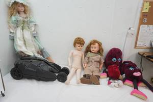 Vintage Toys, California Raisins, 3 tall Porcelain Doll, Batman Car and More