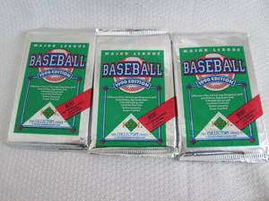 3-1990 Upper Deck Baseball  Packs...