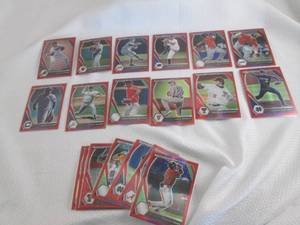 2021 Prizm Baseball Red Prizm Cards...