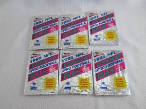 6- 1991 NFL Pacific Plus Packs...