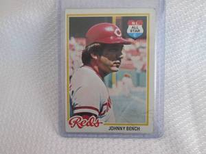 1978 Topps Johnny Bench Card...