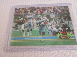 1991 Stadium Club Emmitt Smith Card...