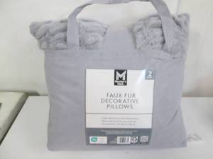 2 Faux fur decorative pillows...
