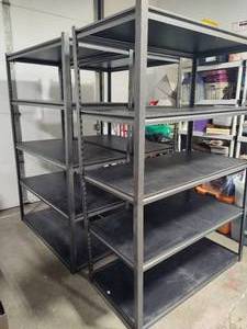 Three Metal Shelving Units
