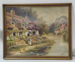 Cottage by a River by R. Thornton