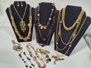 Gold Tone Costume Jewelry Lot