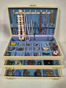 Grandmas Mele Jewelry Box wAssorted Jewelry