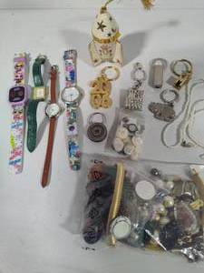 Lot of Watches, Keychains, Craft Jewelry, Etc.