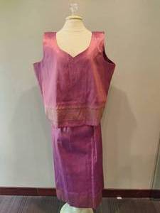 Two Piece Silk TankSkirt Set