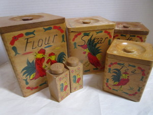 MCM Canister Set - Wooden