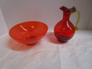 Amberina Pitcher, Bowl