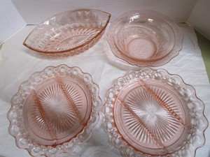 Pink Depression Glass Pieces