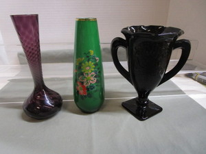 Black Amethyst, Green Vases