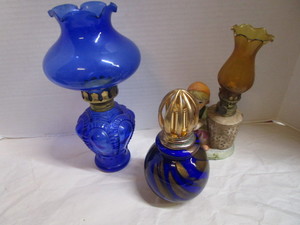 Cobalt Lamp & Diffuser, Mini Oil Lamp