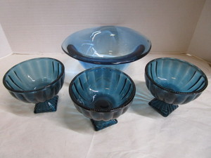 Art Glass & MCM Pedestal Compotes