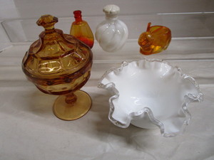 Amber, Fenton, Milk Glass