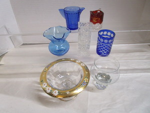 Glass w Ruby Flash, Cobalt