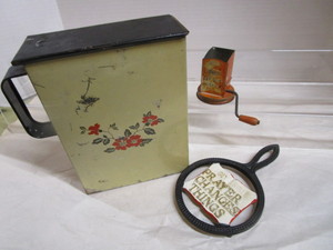 Antique Cereal, Nut Chopper, Trivet